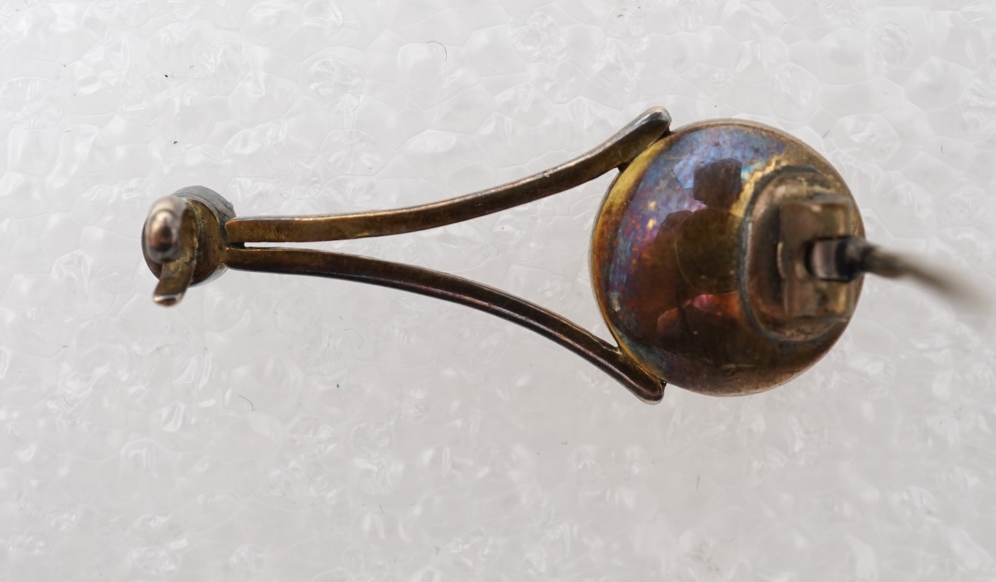 A Georgian topaz and ruby 'Halley's Comet' brooch, early 19th century